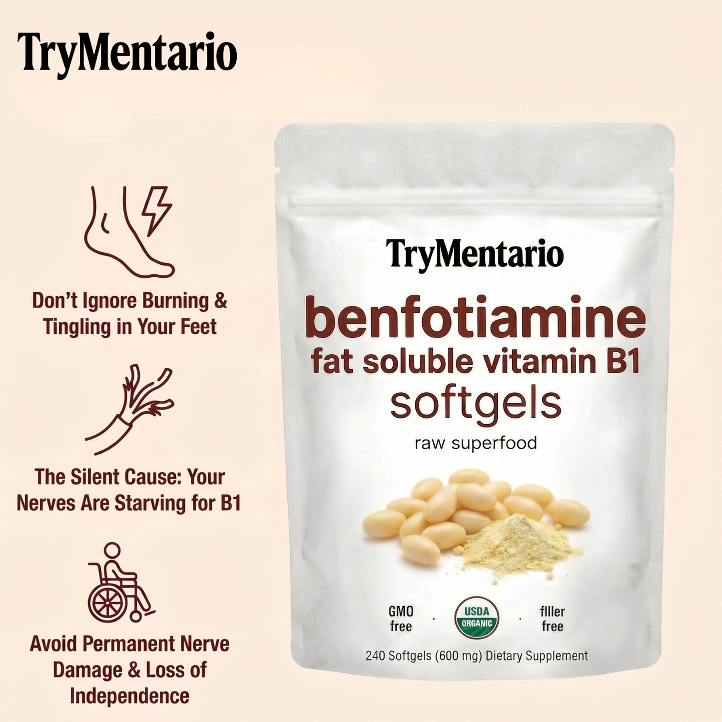 TryMentario Vitamin B1 (Benfotiamine)
