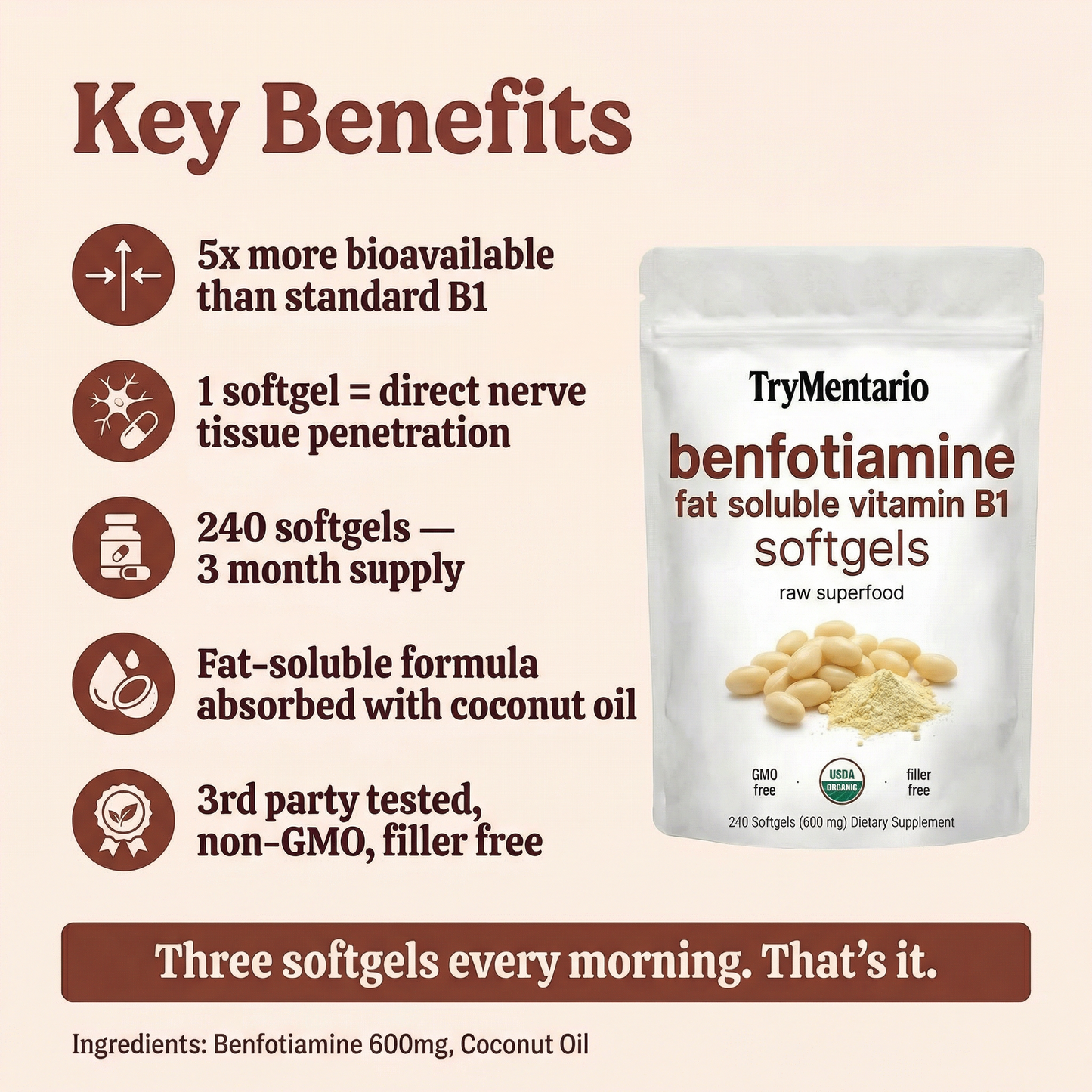 TryMentario Vitamin B1 (Benfotiamine)